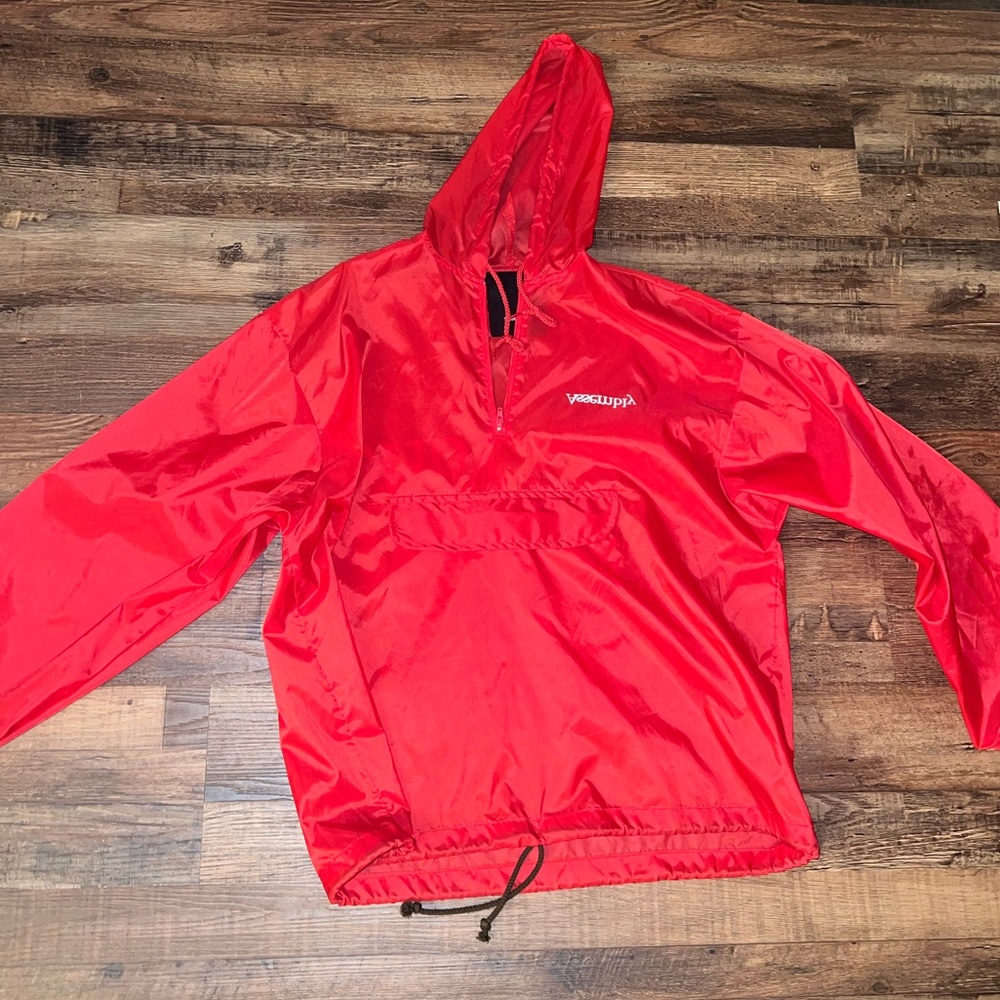 Assembly York Lightweight Windbreaker Mens S Red White Made In Usa